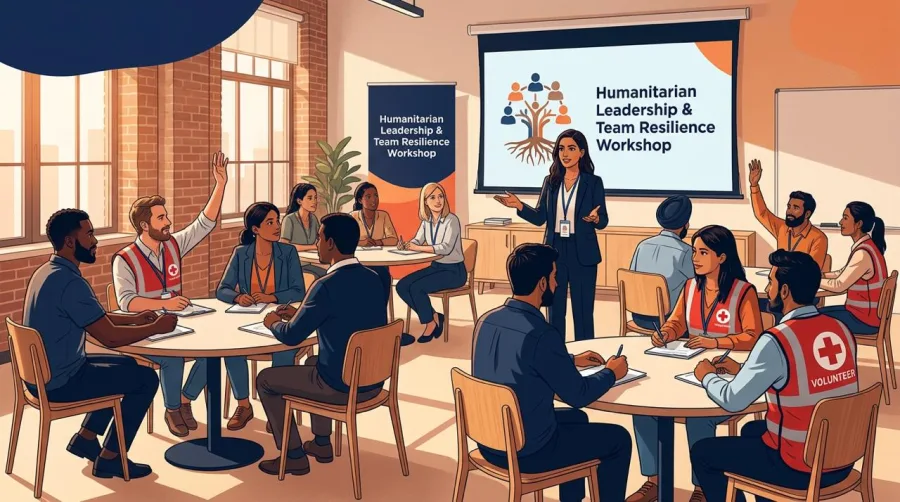 Humanitarian team leaders coordinating and supporting field teams